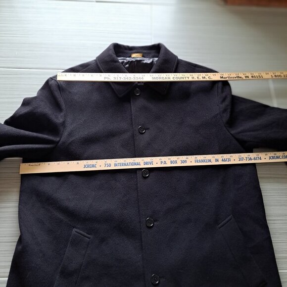 Brooks Brothers 346 Men's Size 46 Long Black Cashmere Wool Blend Luxury Coat... - Picture 7 of 12